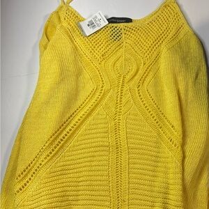 Ashley Stewart Sunny Yellow Knit Top 2x